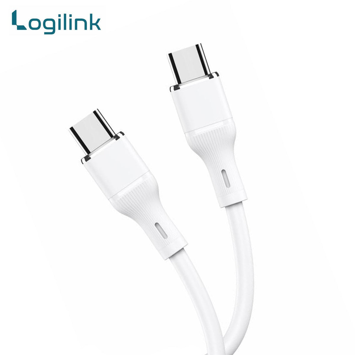 LogiLink Type-C To Type-C Silicone Fast Charging Data Cable 1m White (1 Year Warranty) – view 3