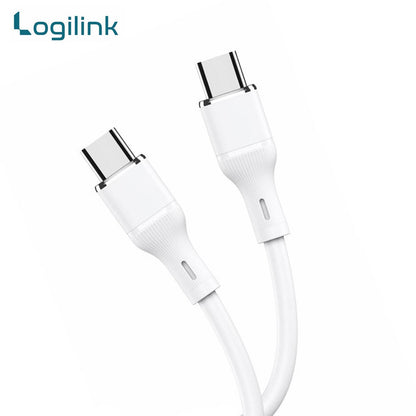 LogiLink Type-C To Type-C Silicone Fast Charging Data Cable 1m White (1 Year Warranty) – view 3