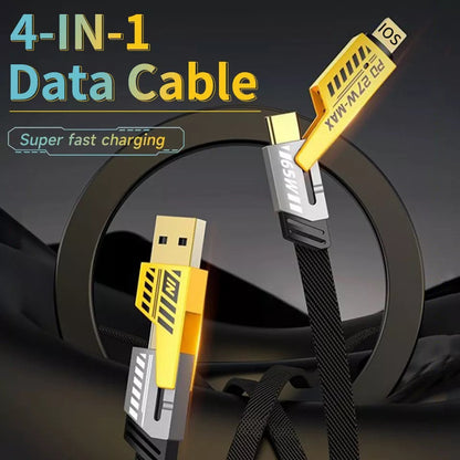 4-in-1 Multi USB PD Charging Cable (Type-C To C, C To Lightning, USB To C, USB To Lightning) – view 3