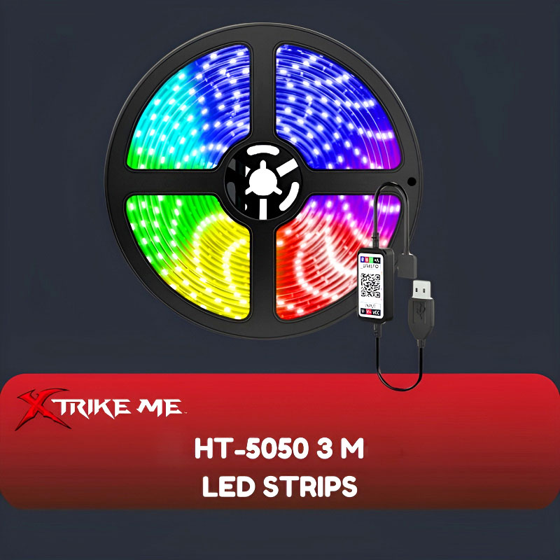 Xtrike Me HT-5050-B3 Bluetooth RGB LED Strip with App Control – view 3