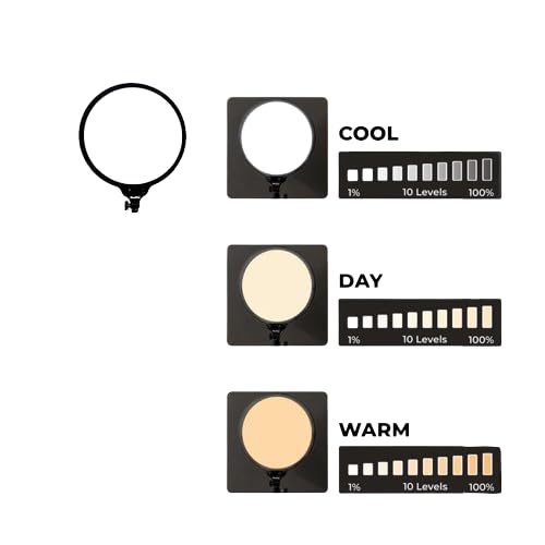 Neepho 33cm LED Soft Ring Light with 360° Rotating Pan Tilt – view 2