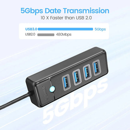Orico PW4U 4-Port USB 3.0 Hub (5Gbps High Speed) – view 3