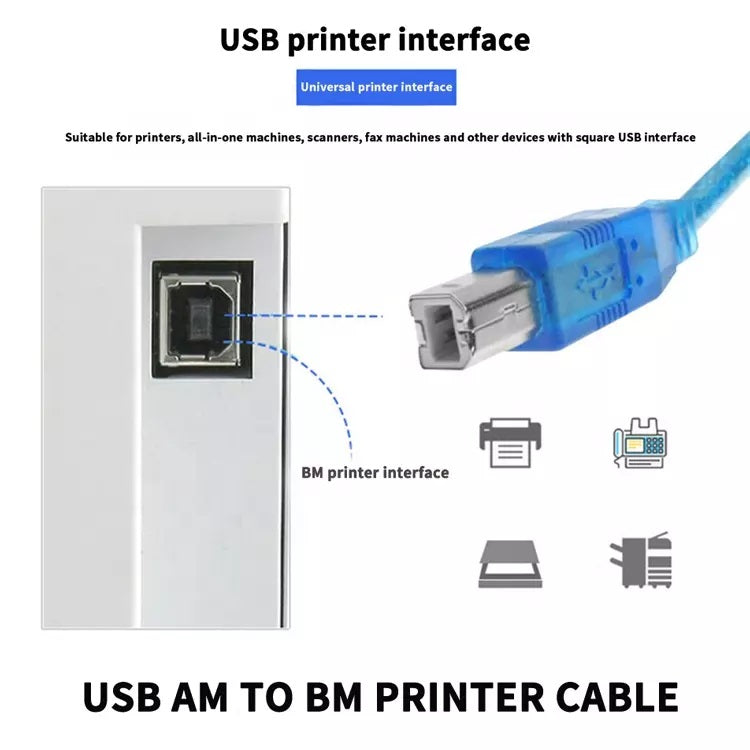 USB 2.0 Printer Cable (Type A to B) – 5m – view 3