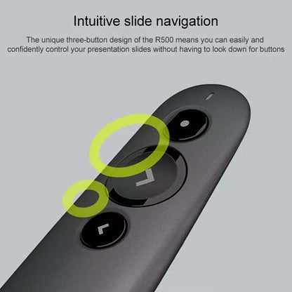 Logitech R500 Wireless Presentation Clicker – Bluetooth & USB, PowerPoint/Keynote/Google Slides – view 3
