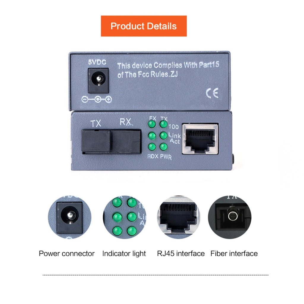 SpeedX HTB-3100 Pro Netlink Ethernet Media Converter (10/100) – view 3