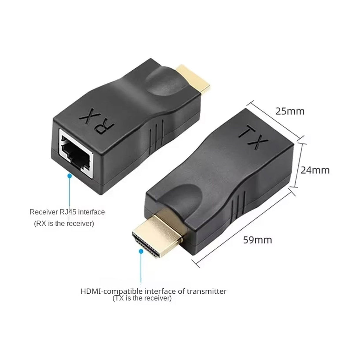 SpeedX SP-EX30 HDMI Range Extender over Cat6 – 30m – view 3