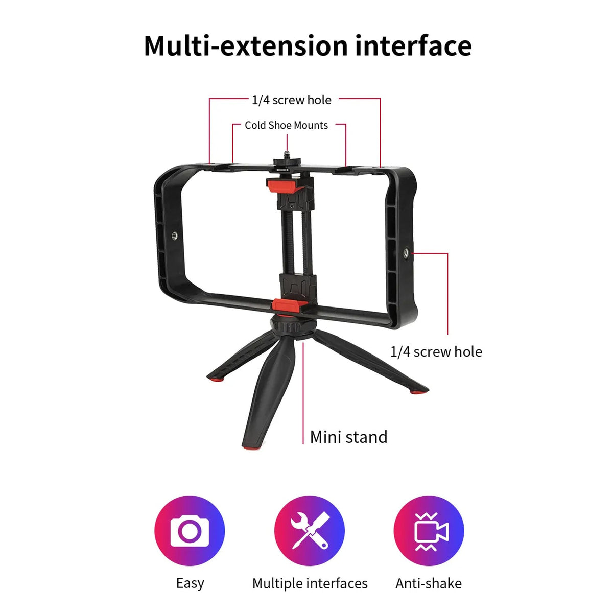 Jmary Mt-33 Video Cage Rig Kit For Vlogging – view 3