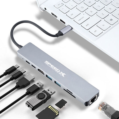 Speedx SP-TC801 8-in-1 Multi-Port Type-C 4K HDMI USB 3.0 Converter – view 3