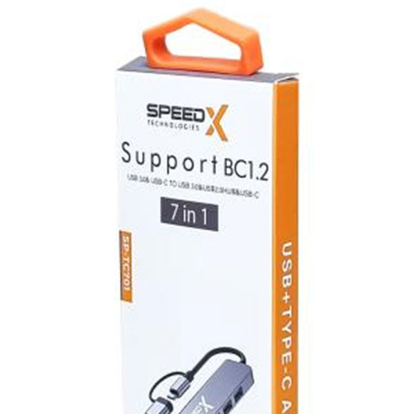 Speed-X SP-TC701 7 Port 2-in-1 USB 3.0 & Type-C Hub (Aluminum Alloy) – view 3