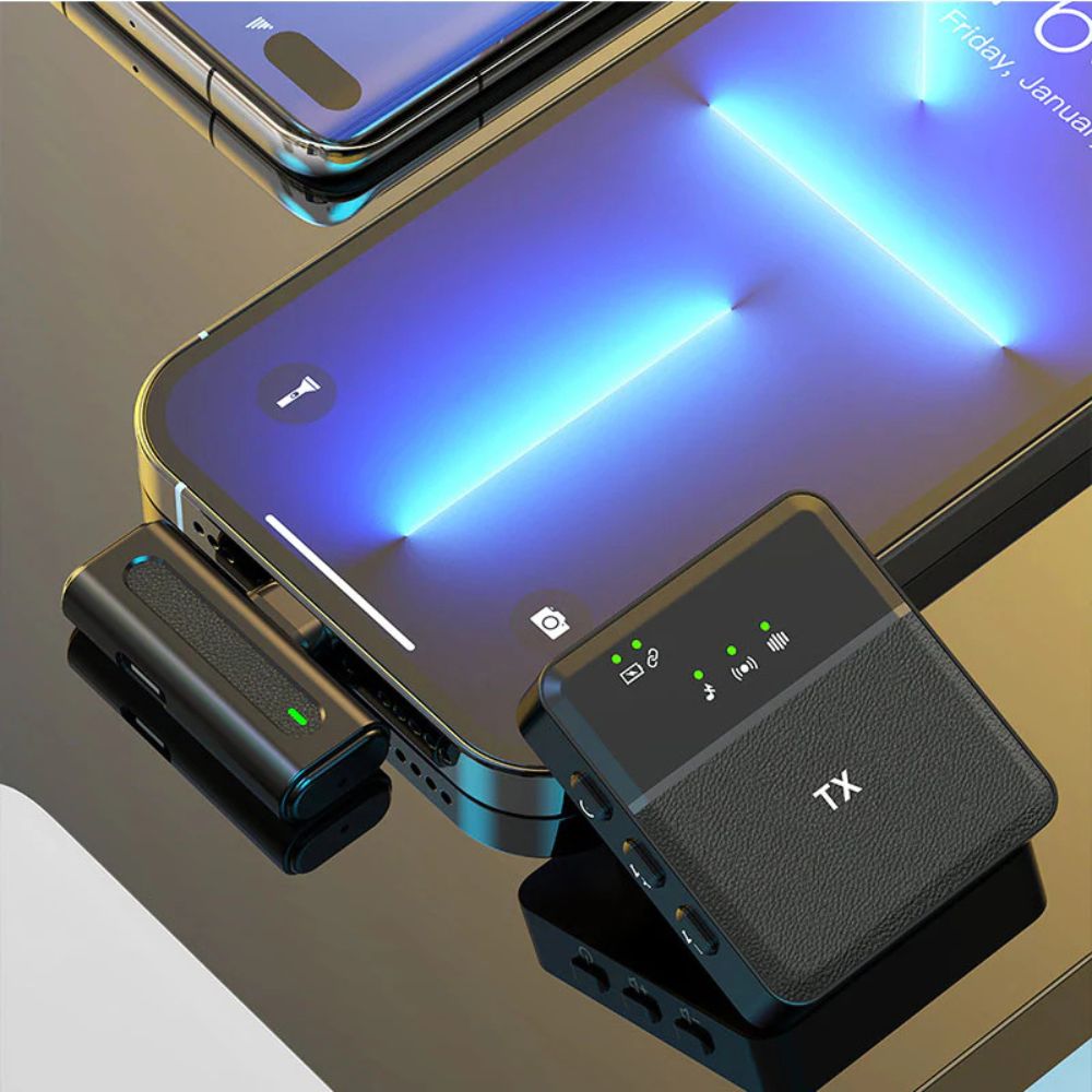 SX8 2-in-1 Type-C/iPhone Professional Lavalier Wireless Microphone – view 3