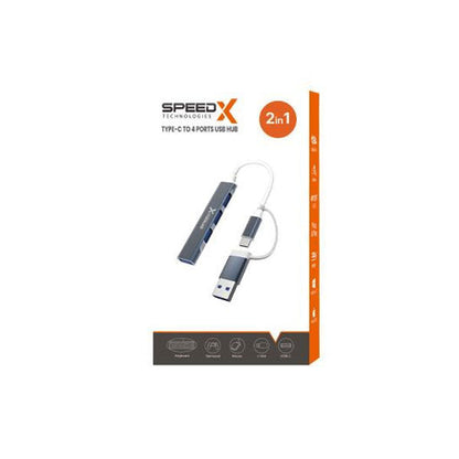 Speedx SP-UTC41 2-in-1 4 Port USB 3.0 Hub – view 3