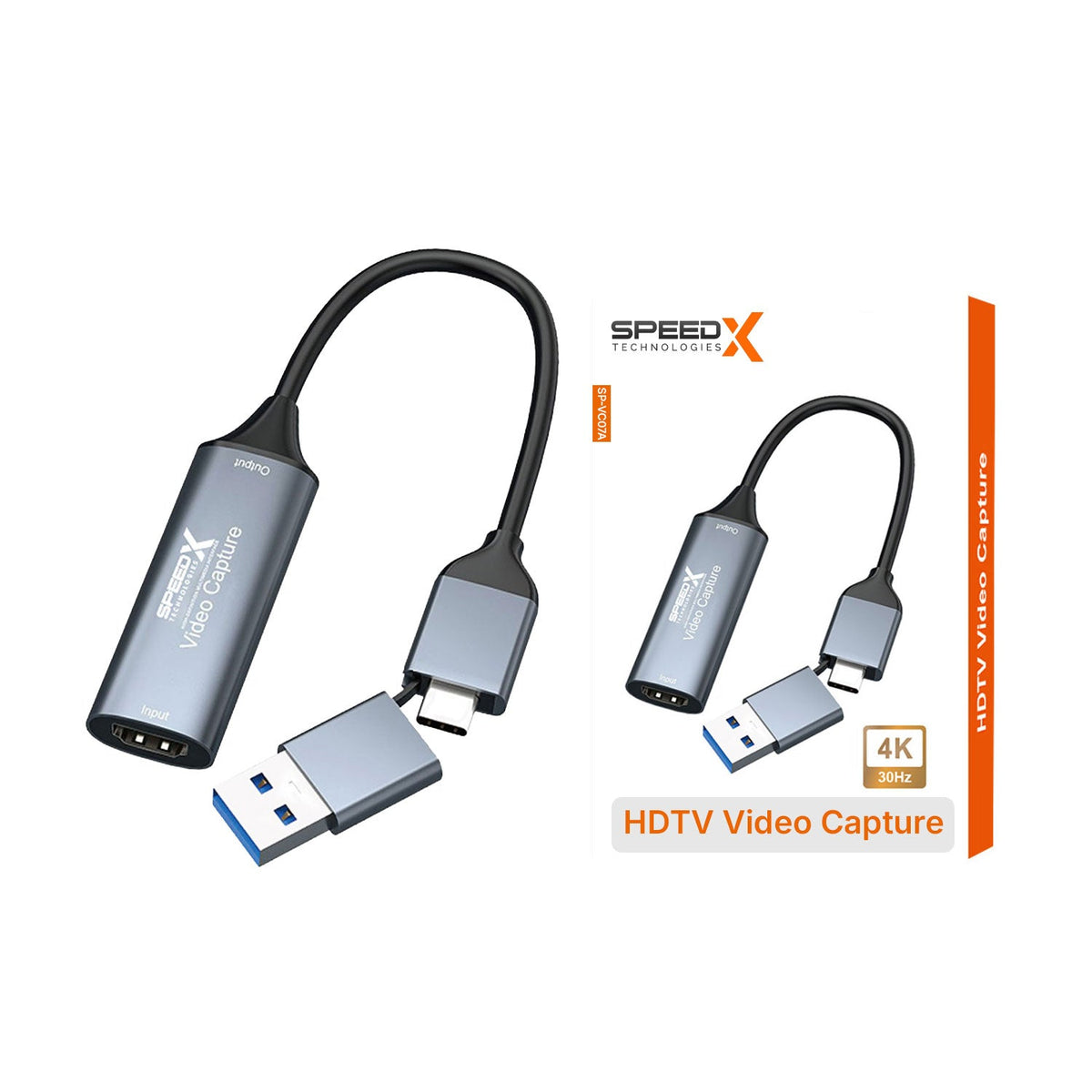 Speedx SP-VC07A Video Capture 2-in-1 USB A/C to HDMI Connector – view 3