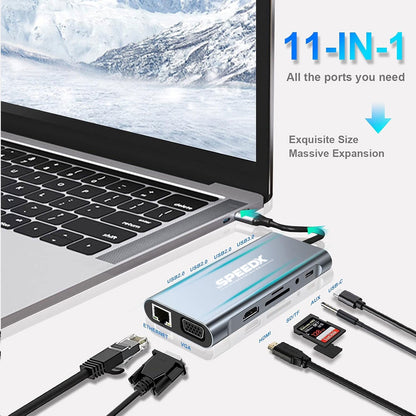 Speed-X SP-TC1101 11-in-1 Multi-Port Type-C 4K HDMI USB 3.0 Converter – view 3