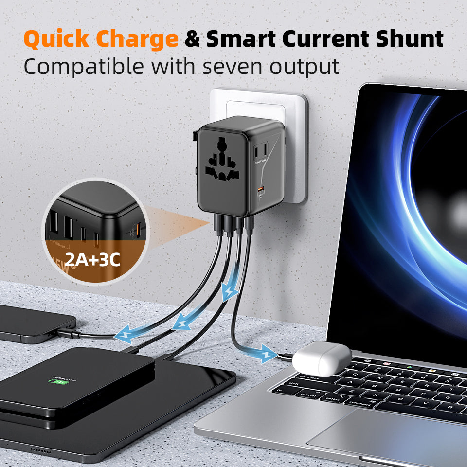 Speed-X SP-TCW03 45W GaN III Universal Travel Adapter