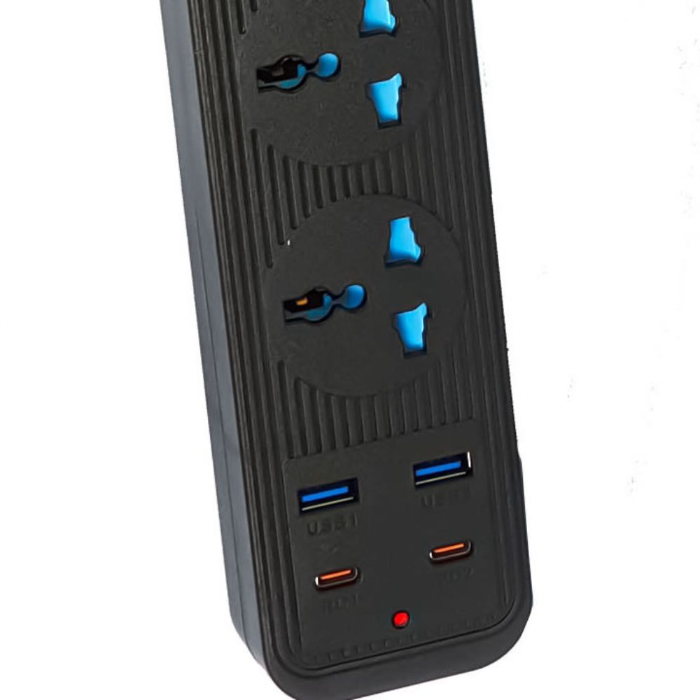 504PU Speed-X Premium Portable Power Strip (5 Socket + 2 USB + 2 Type-C, 2m Cable) – view 3
