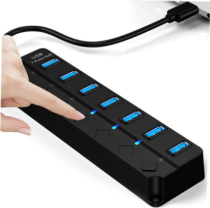 Speedx SP-UHS307 7-Port USB 3.0 Expander Hub with Independent Switches – view 3
