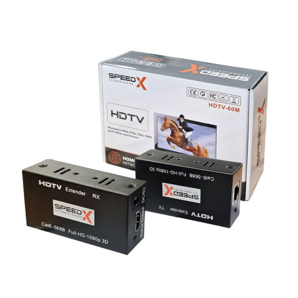 SpeedX HDMI Range Extender over Single LAN – 60m – view 3