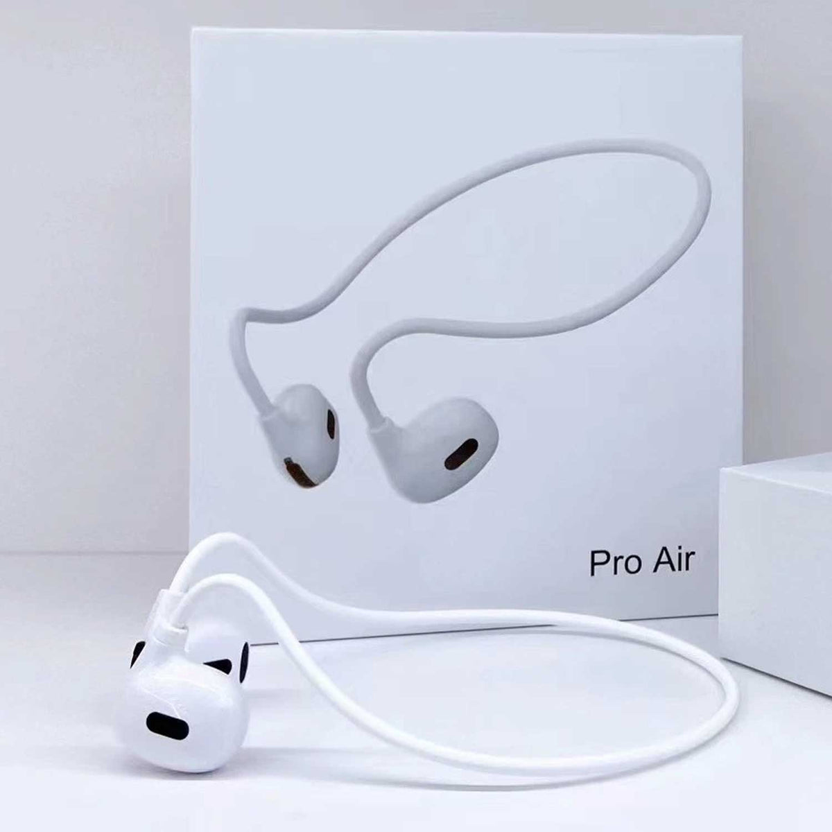 Pro Air Neckband TWS Bluetooth Earbuds – White – view 4