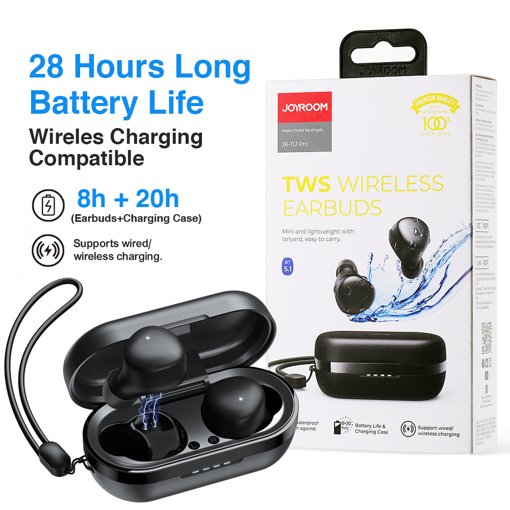 Joyroom TL1 Pro Truly Wireless Waterproof Earbuds – Black