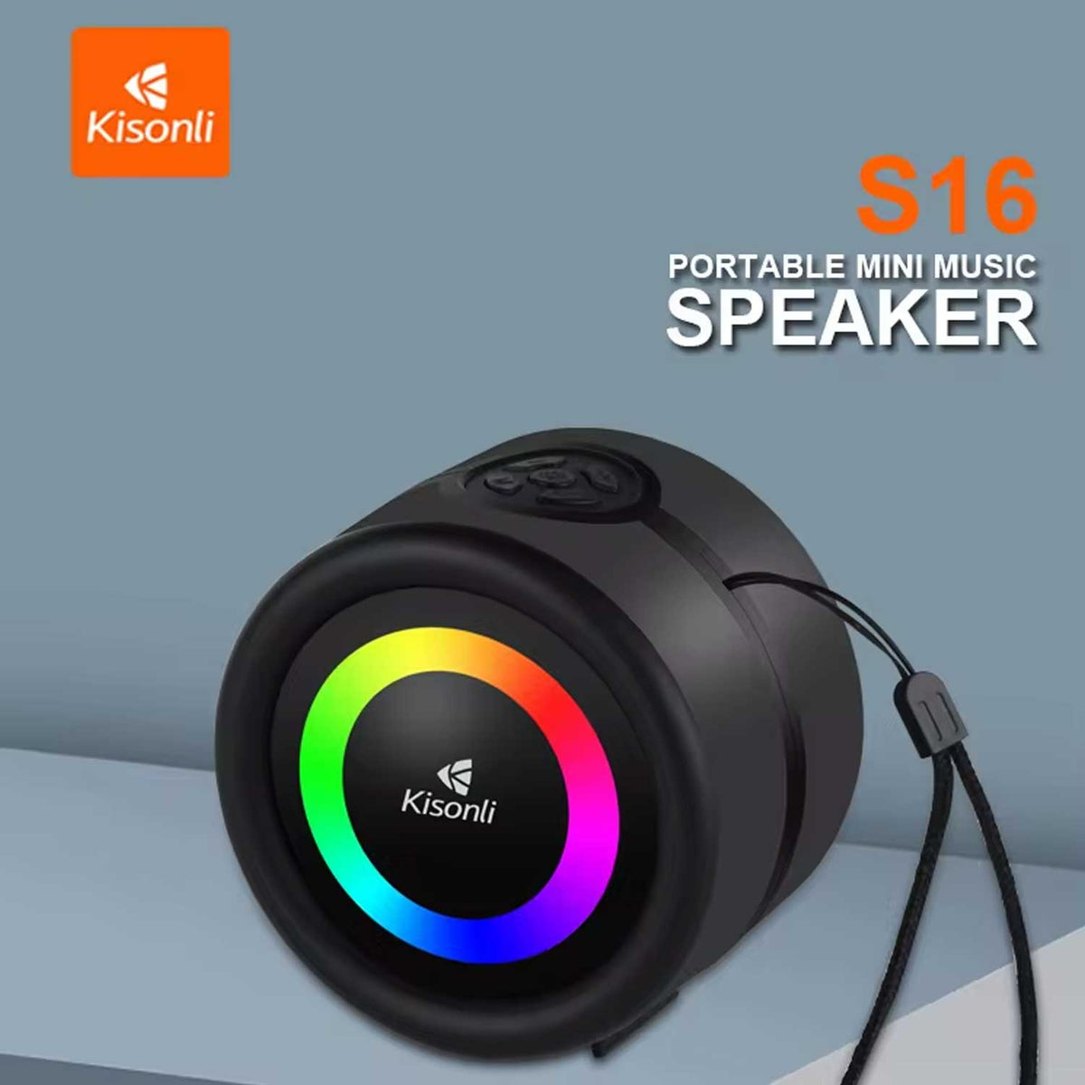 Kisonli S16 TWS DJ Portable Mini FM Radio Speaker with Cord Handle – view 4