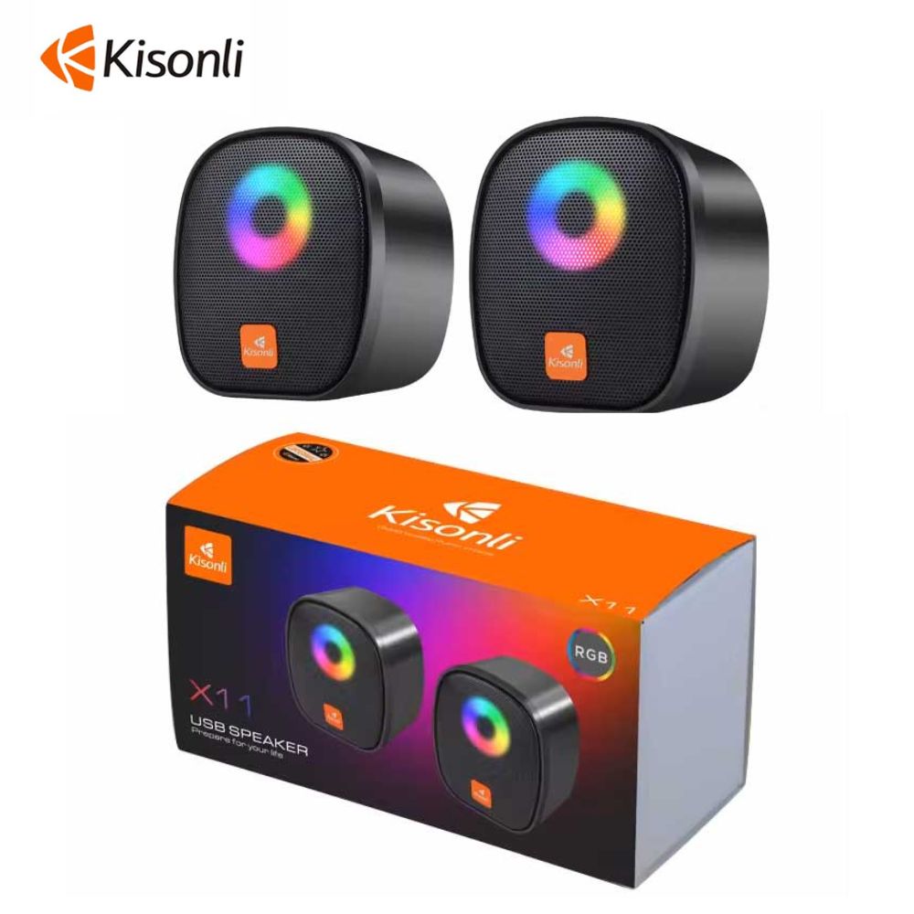 Kisonli X11 RGB Gamer PC Mini USB Speaker (6W) – view 4