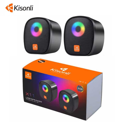 Kisonli X11 RGB Gamer PC Mini USB Speaker (6W) – view 4