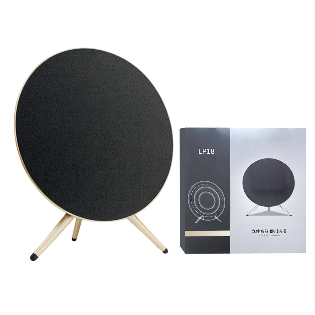 LP18 UFO Audio Space Wireless Bluetooth Home Theater Speaker (Black Gold) – view 4