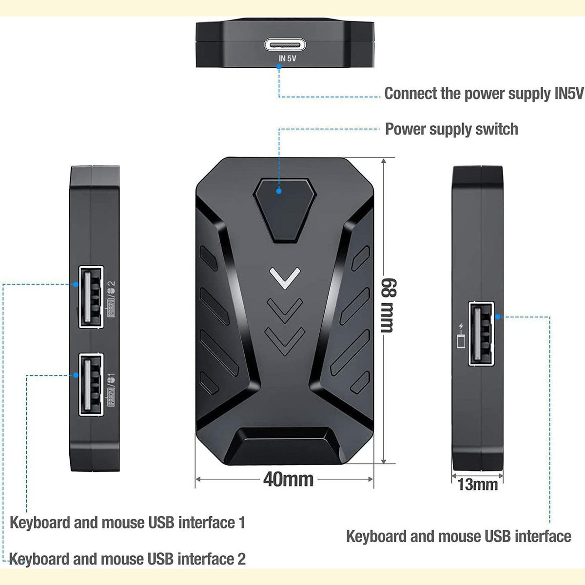 Gaming Wireless Bluetooth 5-in-1 Combo Keyboard and Mouse – view 4