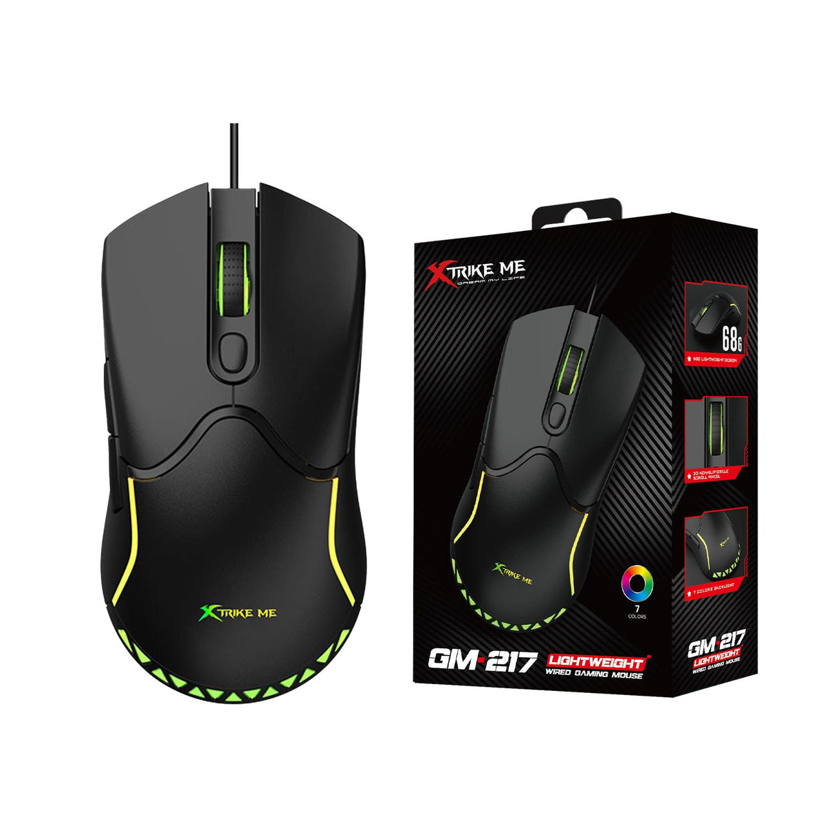 Xtrike Me Gm-217 Rgb Gaming Usb 6 Buttons Wired Mouse – view 4