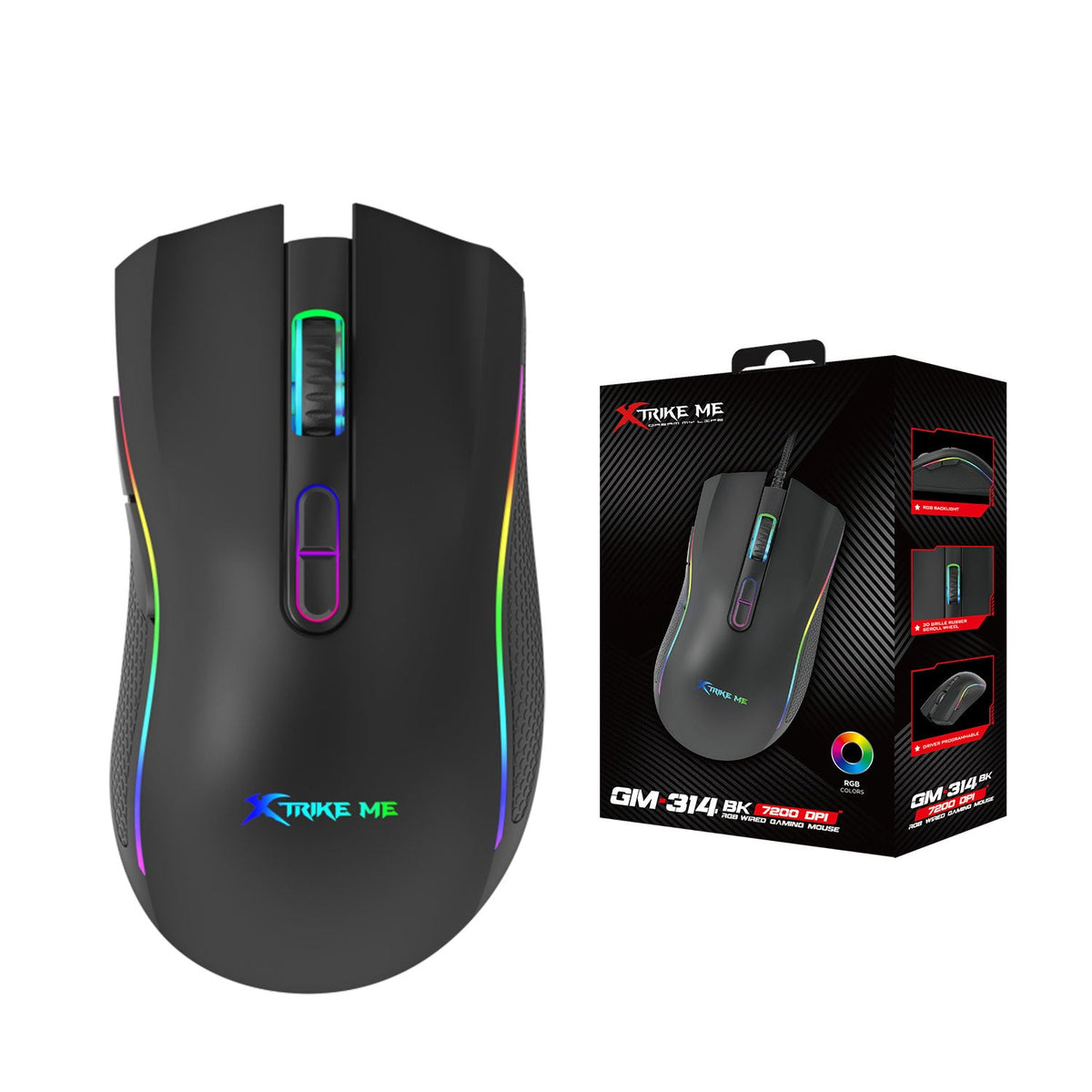 Xtrike Me Gm-314 Bk Wired Gaming Mouse Black – view 4