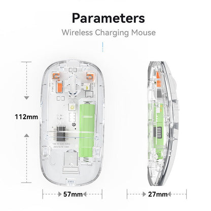 New Transparent Wireless+bluetooth Dual-mode Rechargeable Mouse – view 4