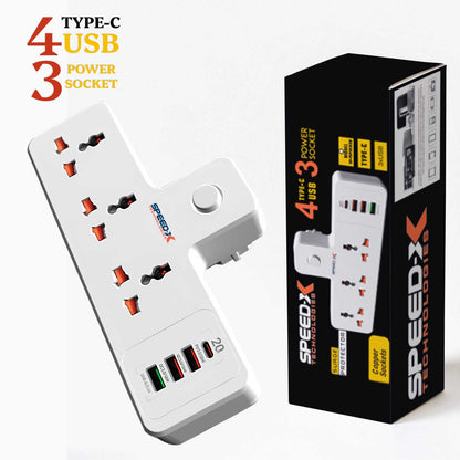 New 304PUC Speed-X Premium Portable Power Strip (3 Socket + 3 USB + 1 Type-C) – view 4