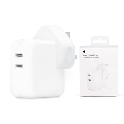iPhone 35w UK 3 Pin Dual Type C Fast Charging PD Adapter – view 4