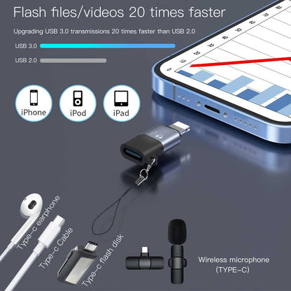 USB-C To Lightning OTG Audio Adapter For Mic & Phone – view 4