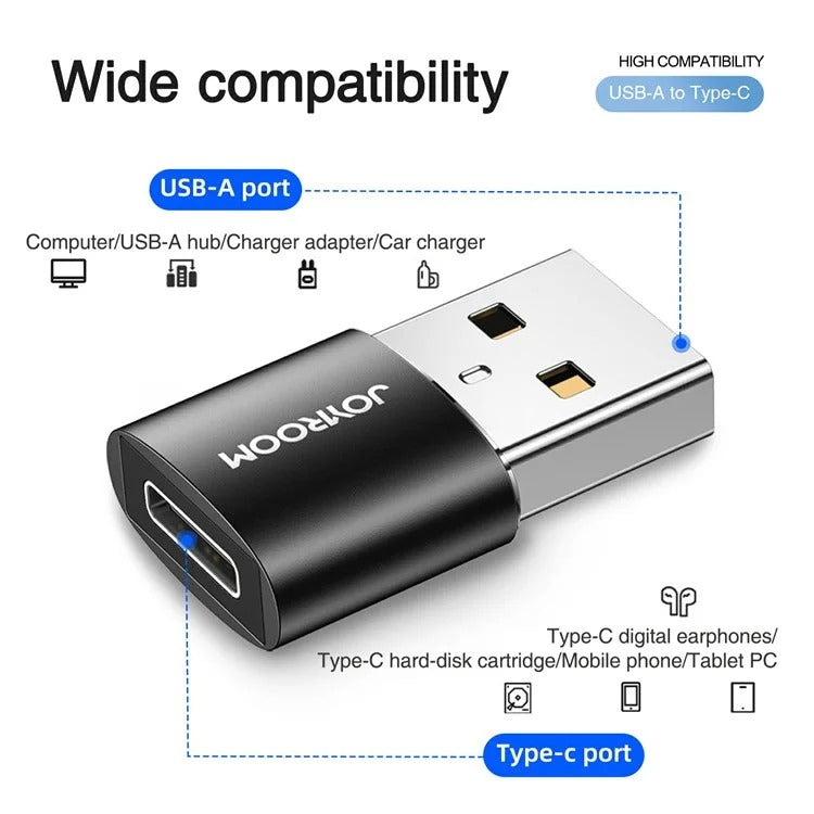 Joyroom S-h152 USB Male To Type-C Female Adapter 2pcs Black – view 4