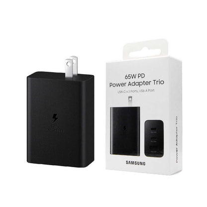 65w Samsung US Pin PD Power Adaptor Trio (USB-C x2 Ports, USB-A Port) – view 4