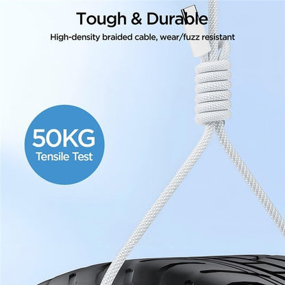 S-A45 Ben Series Braided 60W Fast Charging Data Cable (Type-C To Type-C) 1m White – view 4