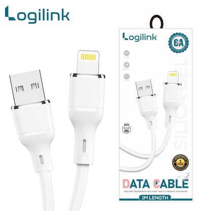 LogiLink USB To Lightning Silicone Fast Charging Data Cable 1m White (1 Year Warranty) – view 4