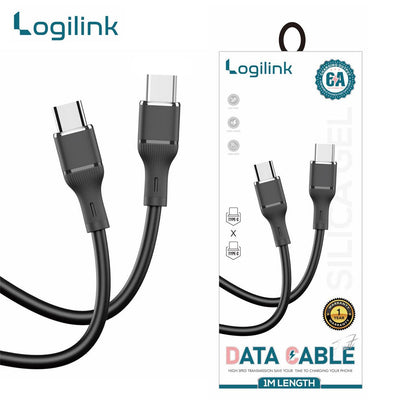 LogiLink Type-C To Type-C Silicone Fast Charging Data Cable 1m Black (1 Year Warranty) – view 4