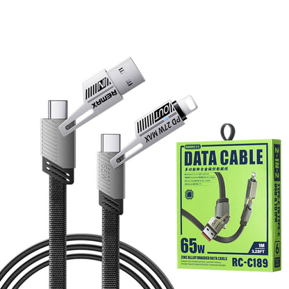 Remax RC-C189 65W 4-in-1 Multi Functional Data Cable Black – view 4