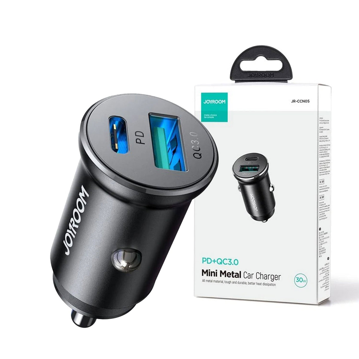 Joyroom CCN05 Mini 30W USB + Type-C Fast Charging (PD+QC3.0) Car Charger – view 4