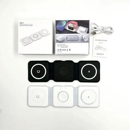 3-in-1 15W Fast Wireless Magnetic Charging Pad For iPhone, AirPods, Smartwatch – view 4