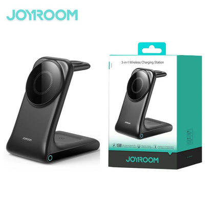 Joyroom JR-W15 3-in-1 Wireless Charging Station (Black) – view 4
