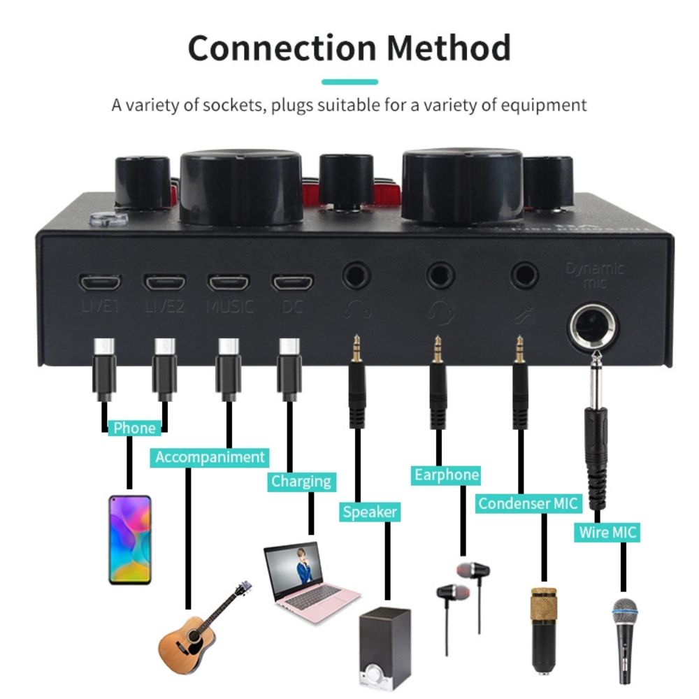 V8 BM-800 Podcast Mic Set with Live Sound Card – view 4