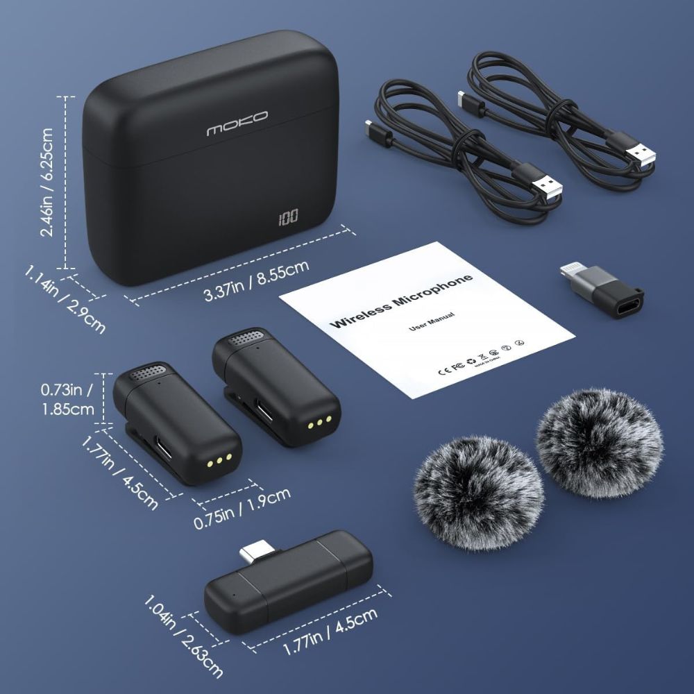 K13 Type-C ANC Dual Wireless Lavalier Microphone – view 4