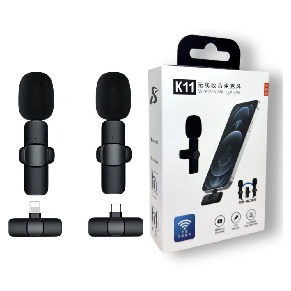 K11 2-in-1 Collar Wireless Microphone (iPhone/Android & Type-C) – view 4