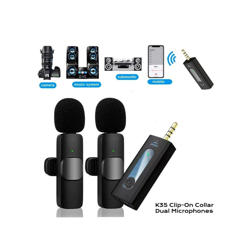 K35 High Quality Wireless Dual Microphone (Mobile & Camera) – view 4