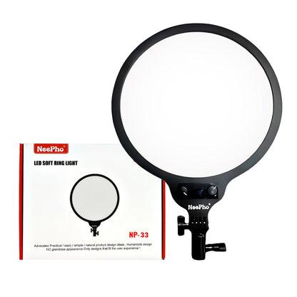 Neepho 33cm LED Soft Ring Light with 360° Rotating Pan Tilt – view 3