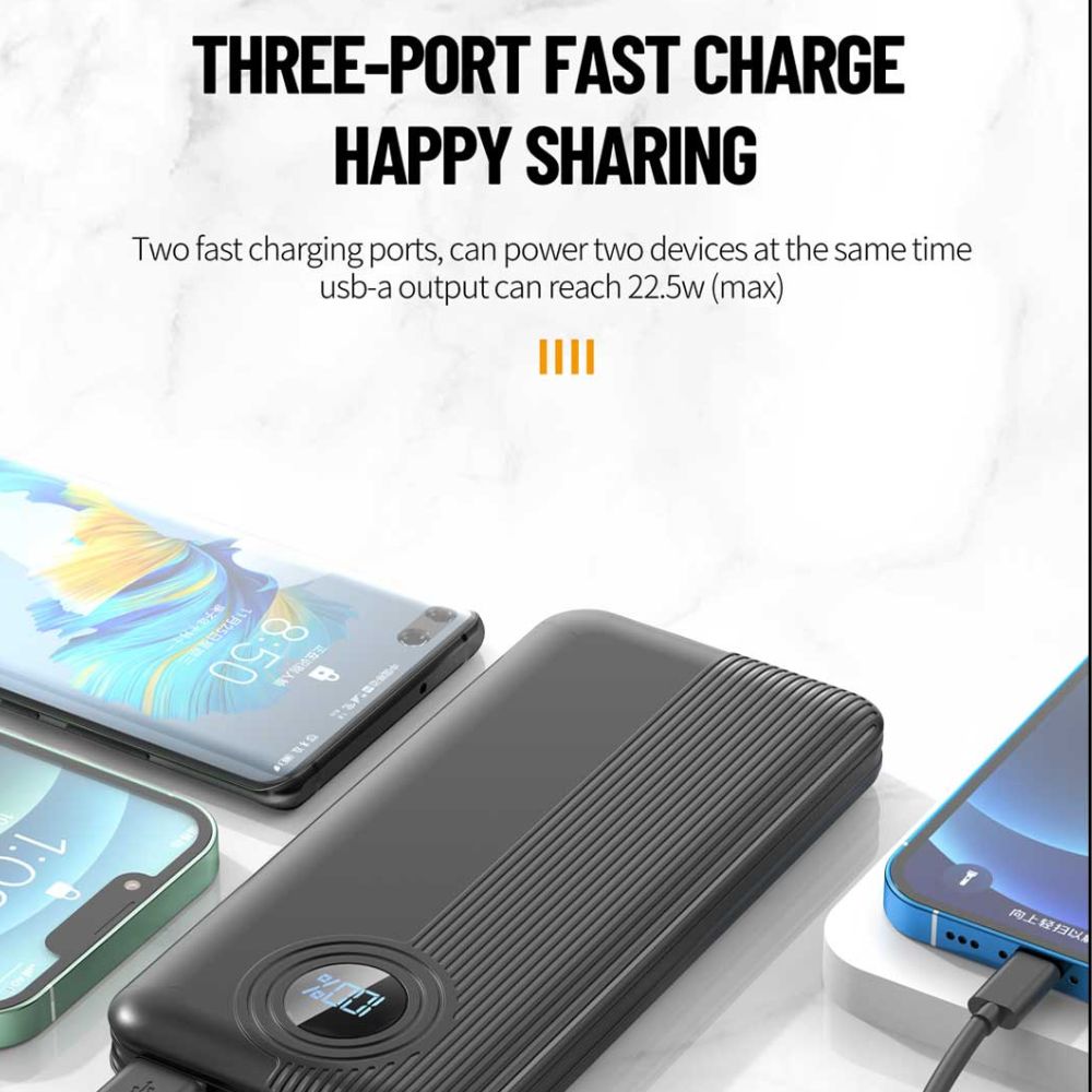 Aspor A320 Power Bank With Display 22.5w Pd + Qc 3.0 10000mah – view 4