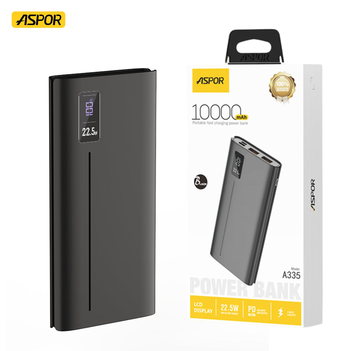 Aspor A335 Power Bank 10000mah 22.5w Pd+qc 3.0 With Lcd Digital Display – view 4